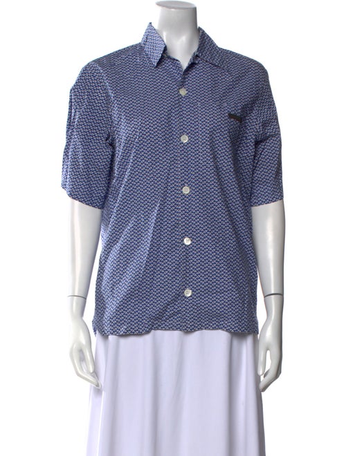 Prada 2018 Printed Button-Up Top