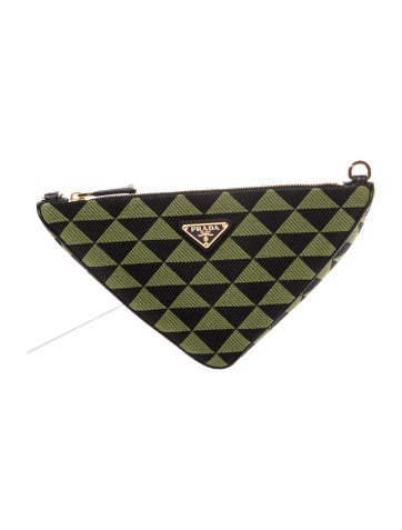 Prada Clutches Enameled Metal Triangle