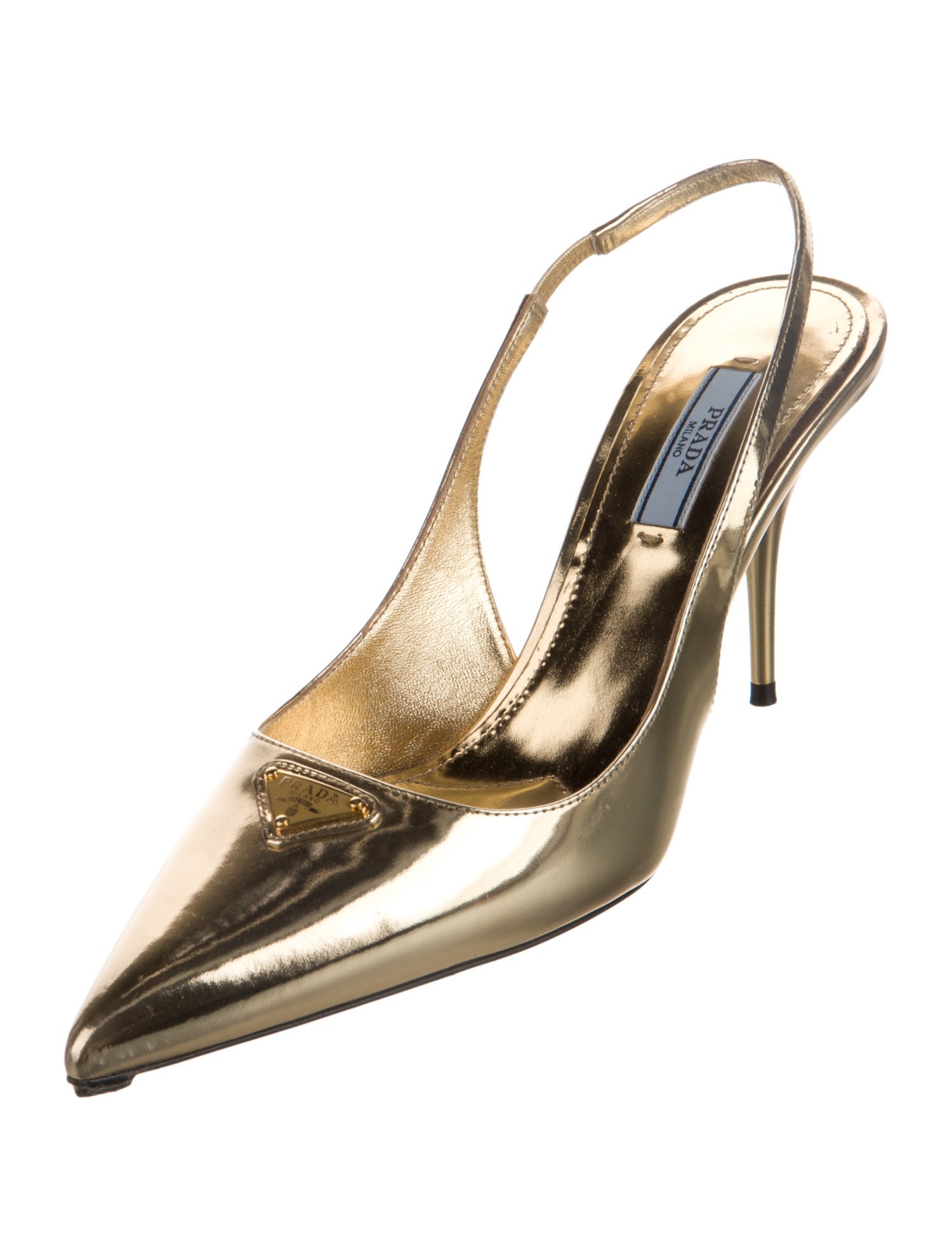 Prada Patent Leather Slingback Pumps