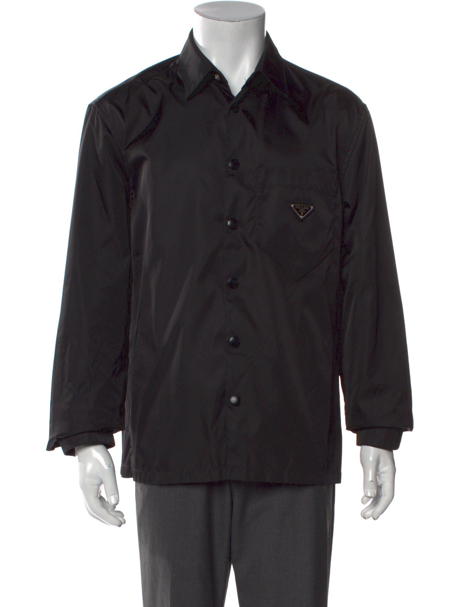 Prada 2020 Enameled Metal Triangle Shirt