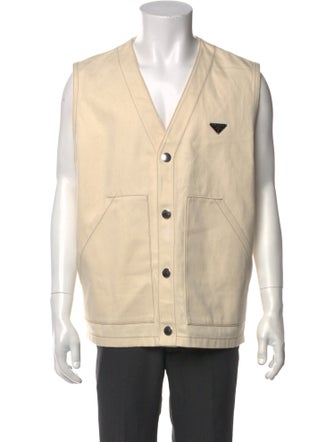 Prada 2023 Enameled Metal Triangle Vest