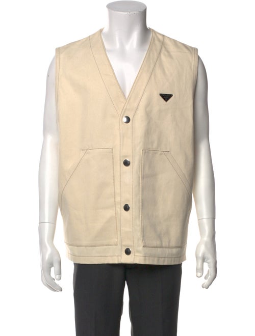 Prada 2023 Enameled Metal Triangle Vest