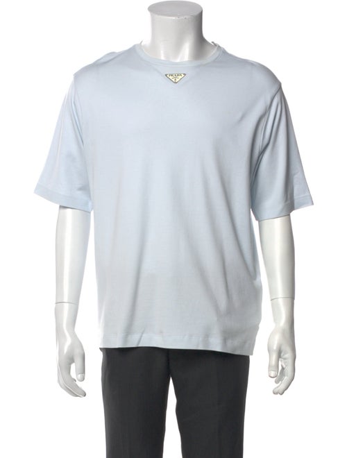 Prada 2024 Enameled Metal Triangle T-Shirt