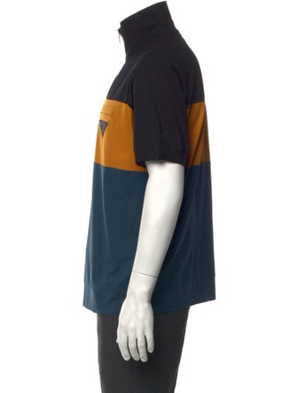 Prada 2019 Colorblock Pattern Polo Shirt