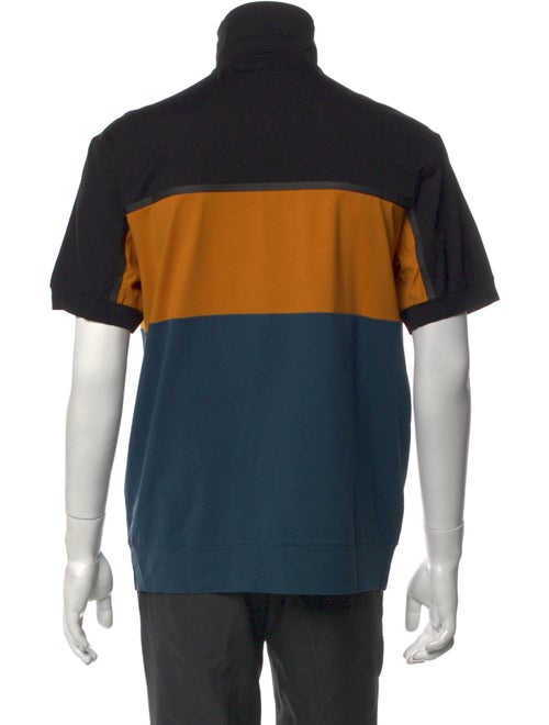 Prada 2019 Colorblock Pattern Polo Shirt