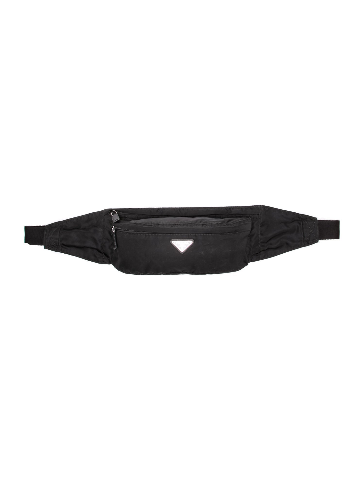 Prada Enameled Metal Triangle Belt Bag