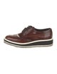 Prada Leather Lasercut Accents Oxfords