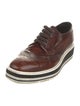 Prada Leather Lasercut Accents Oxfords