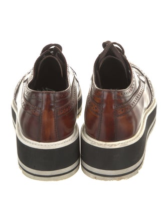 Prada Leather Lasercut Accents Oxfords