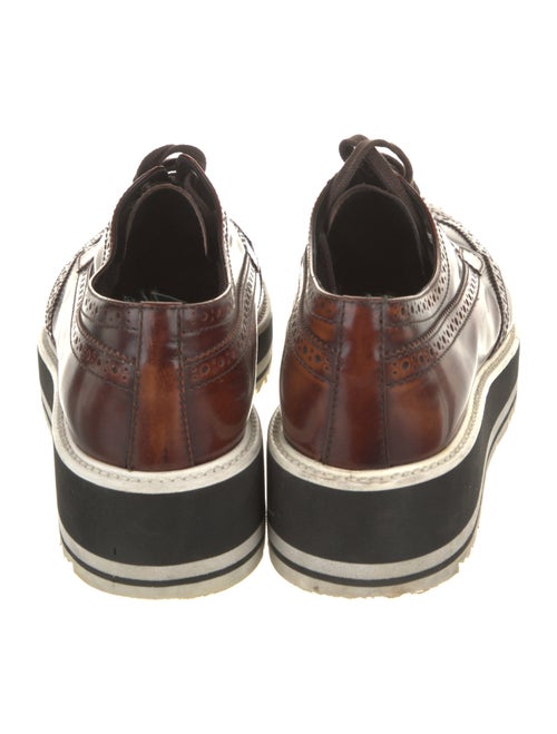 Prada Leather Lasercut Accents Oxfords