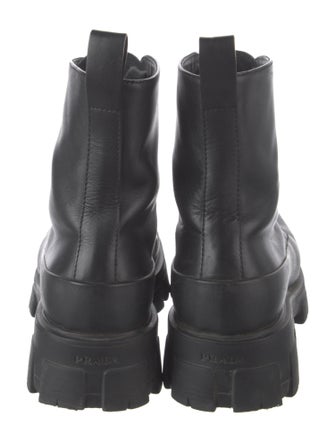 Prada Leather Combat Boots