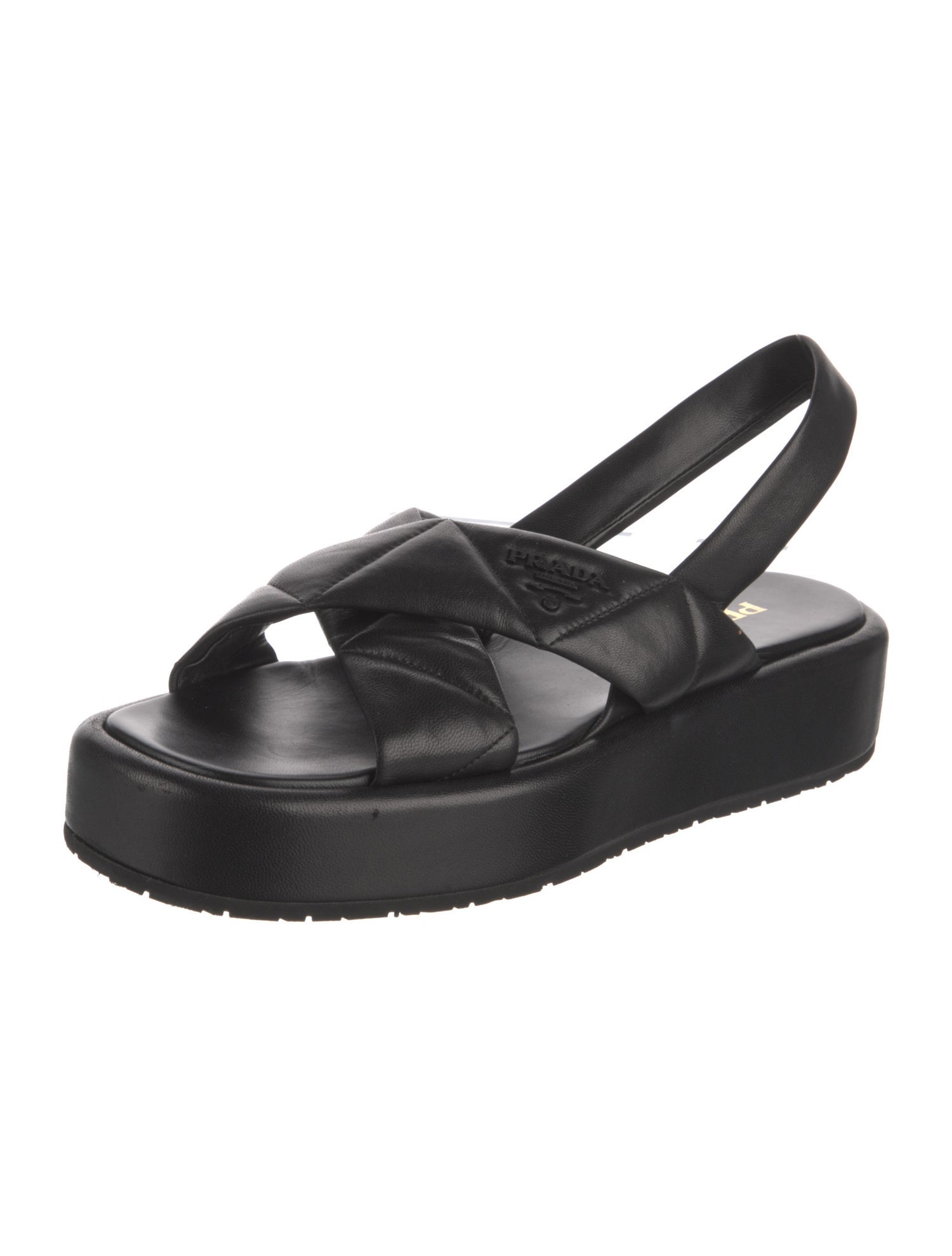 Prada Leather Slingback Sandals