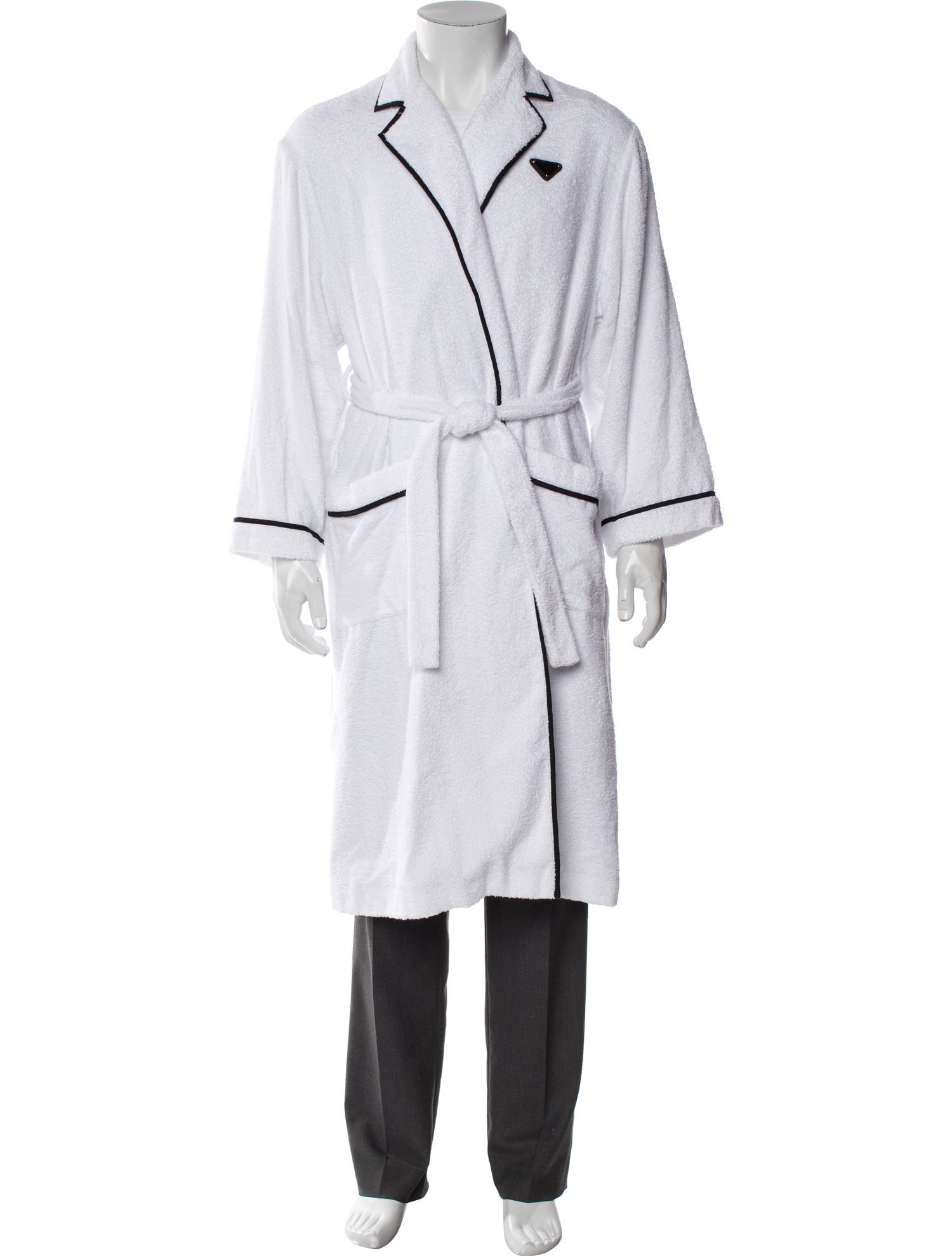 Prada 2021 Enameled Metal Triangle Robe