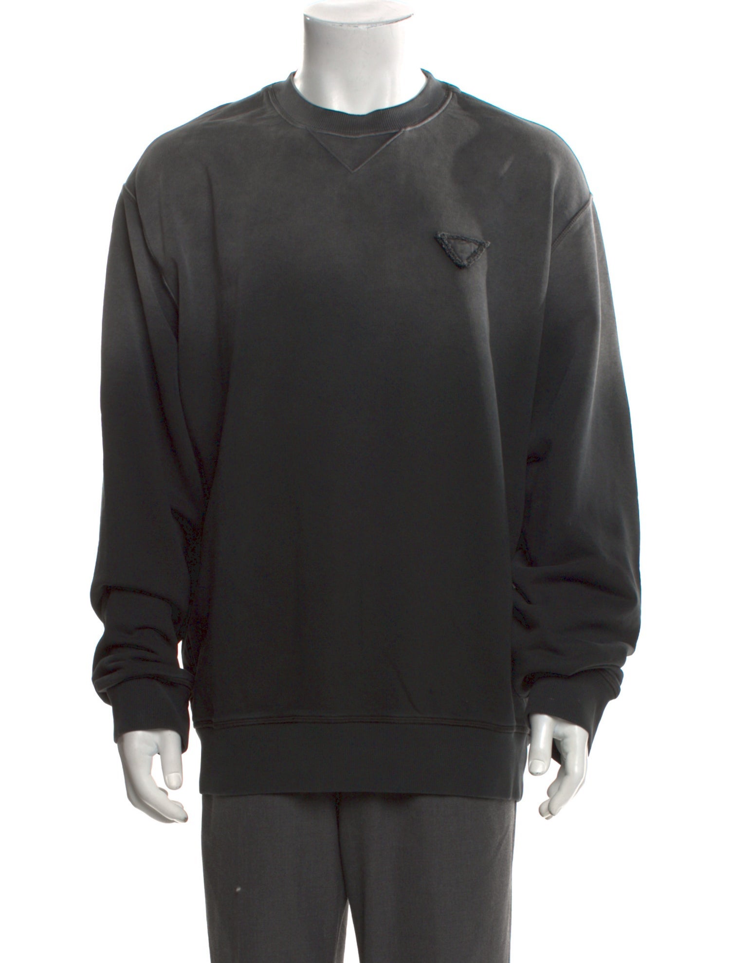 Prada 2023 Enameled Metal Triangle Sweatshirt