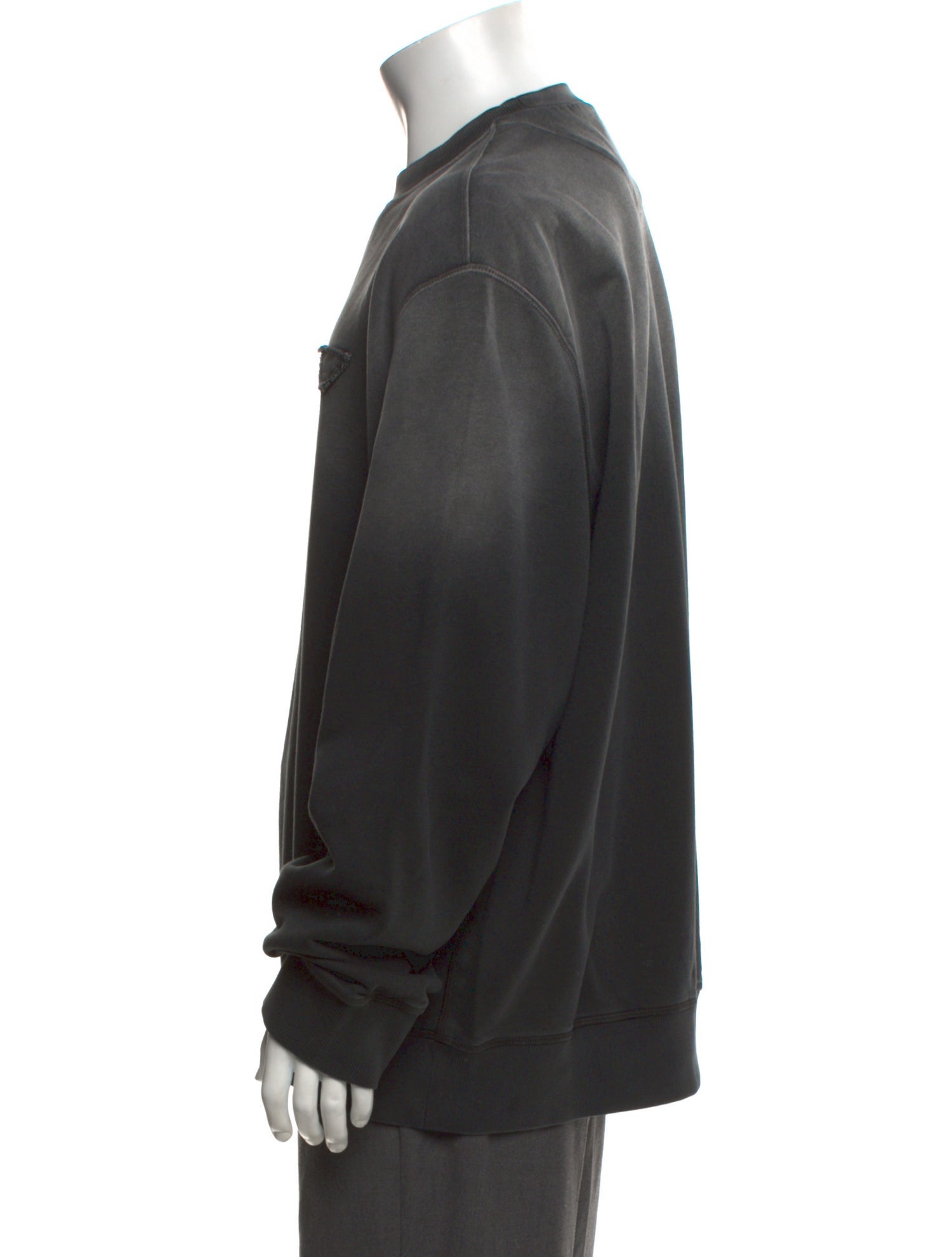 Prada 2023 Enameled Metal Triangle Sweatshirt