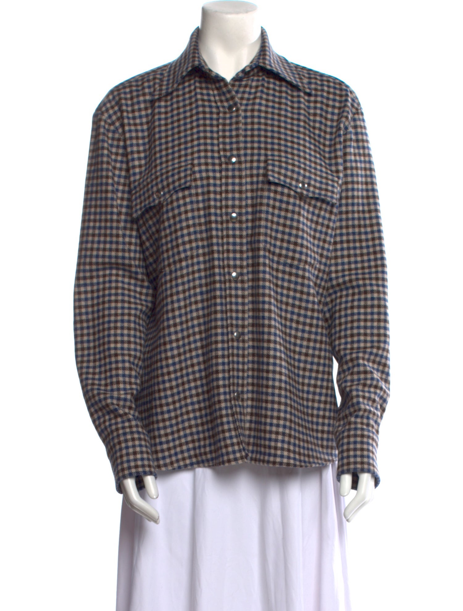 Prada 2024 Virgin Wool Button-Up Top