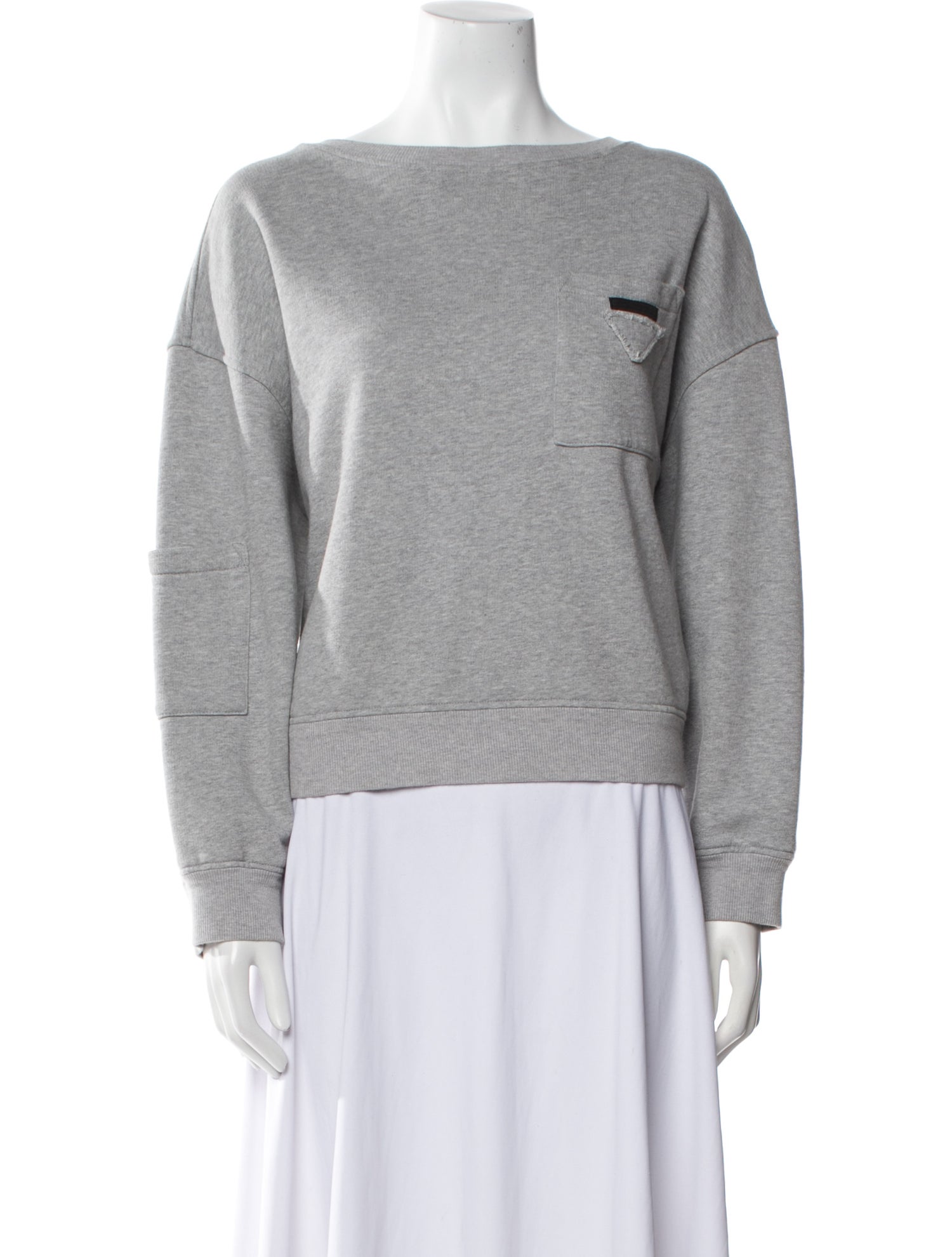 Prada 2021 Bateau Neckline Sweatshirt