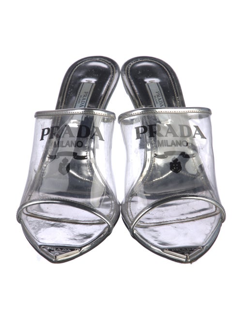 Prada PVC Graphic Print Slides