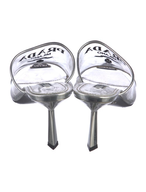 Prada PVC Graphic Print Slides