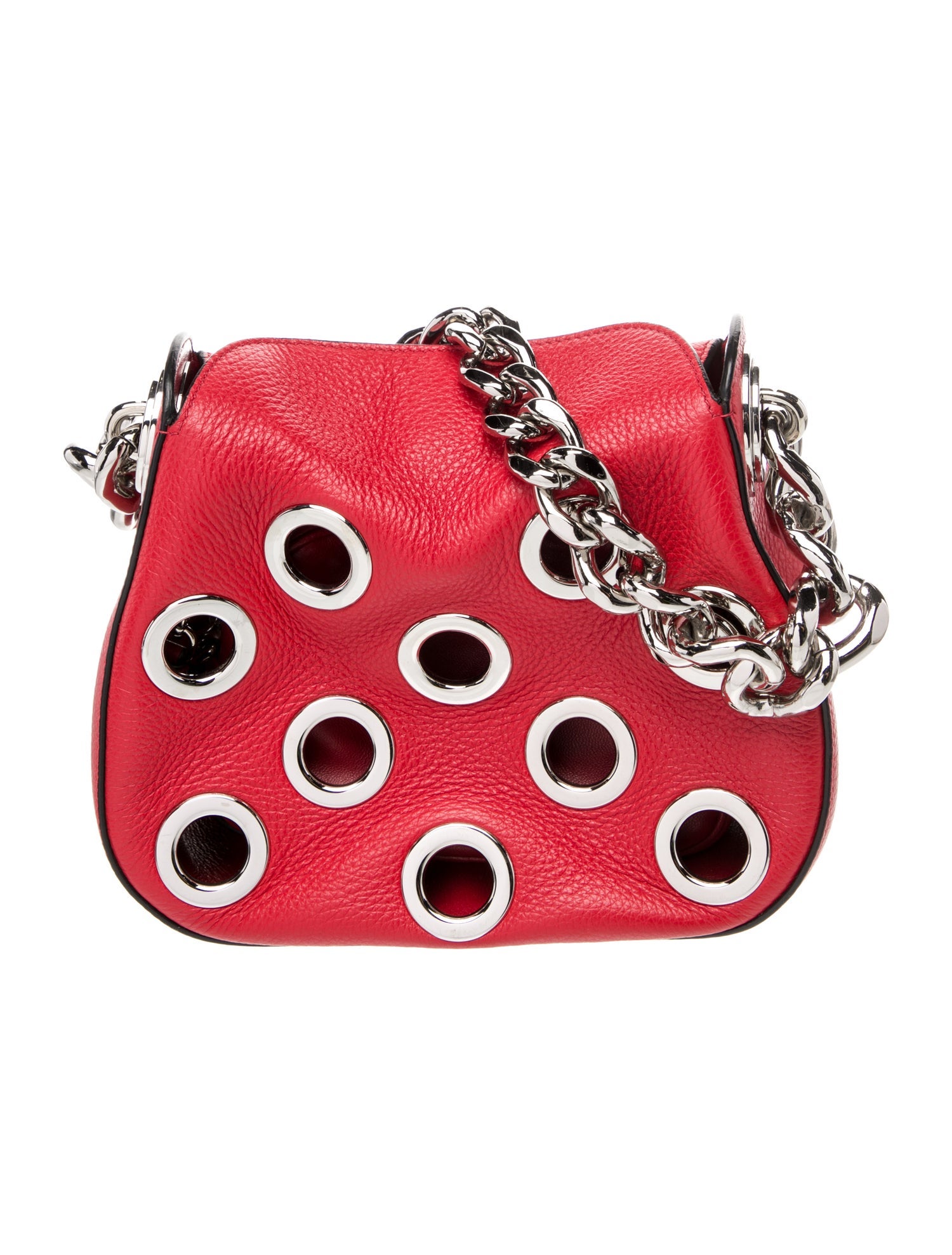 Prada Vitello Daino Leather Grommet Chain
