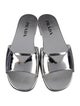 Prada Signature Logo Patent Leather Slides