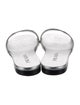 Prada Signature Logo Patent Leather Slides