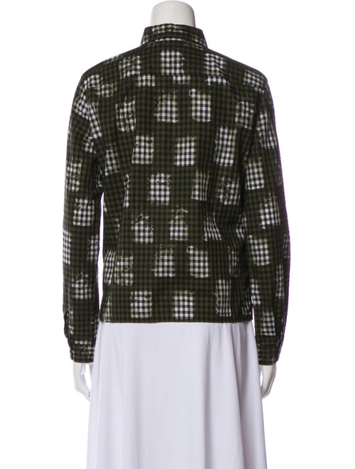 Prada 2013 Plaid Print Button-Up Top