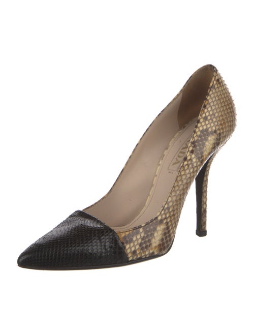 Prada Python Animal Print Pumps