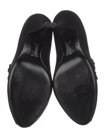 Prada Suede Sequin Embellishments Pumps