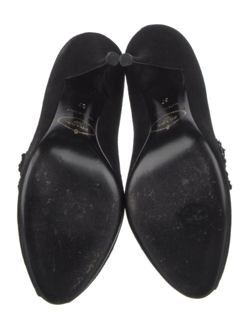 Prada Suede Sequin Embellishments Pumps