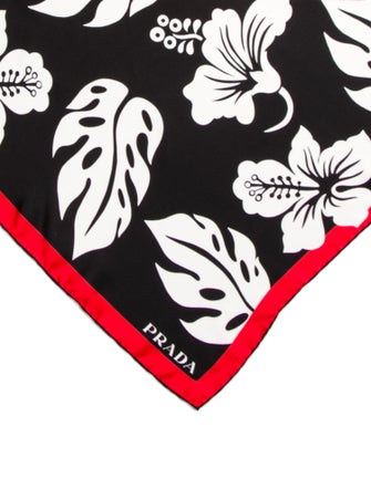 Prada Silk Patterned Scarf