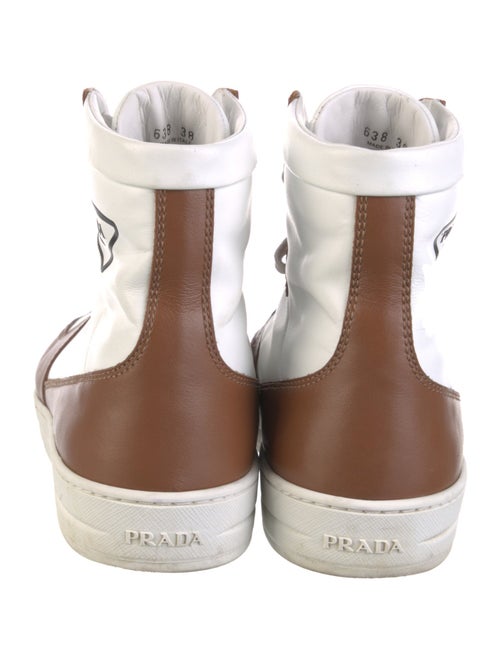 Prada Leather Colorblock Pattern Sneakers