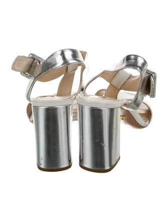 Prada Leather T-Strap Sandals