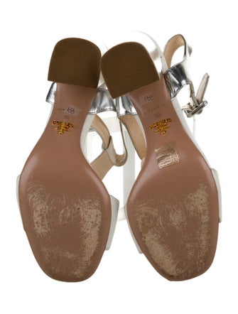 Prada Leather T-Strap Sandals
