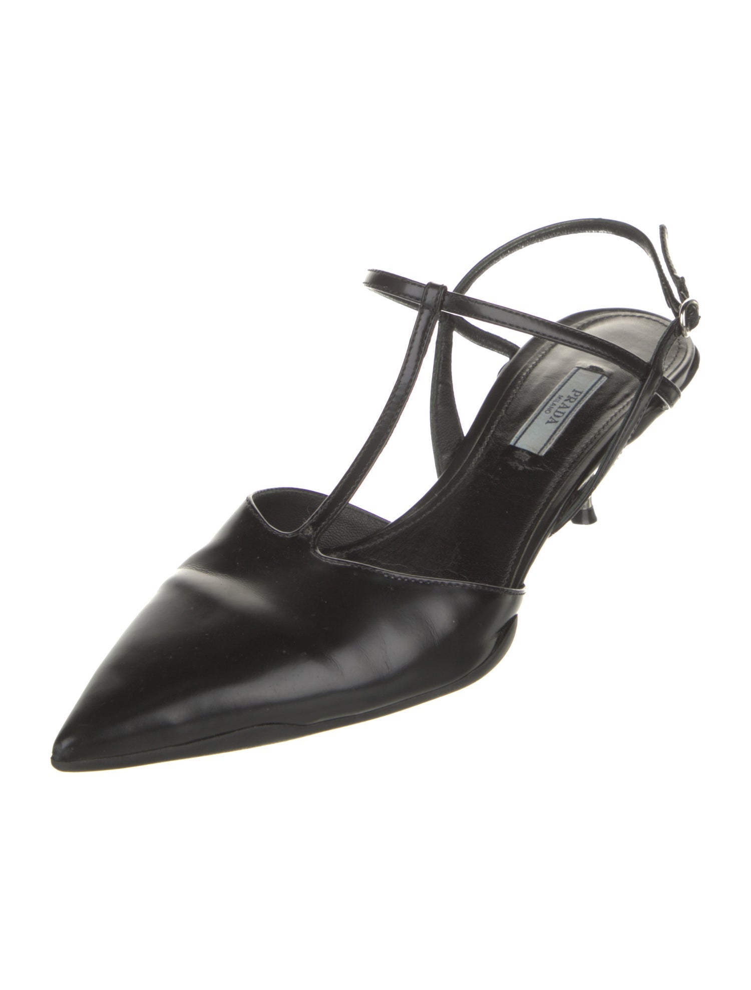 Prada Leather T-Strap Pumps