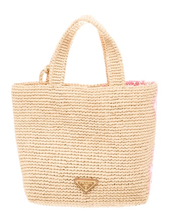 Prada Raffia Top Handle Bag