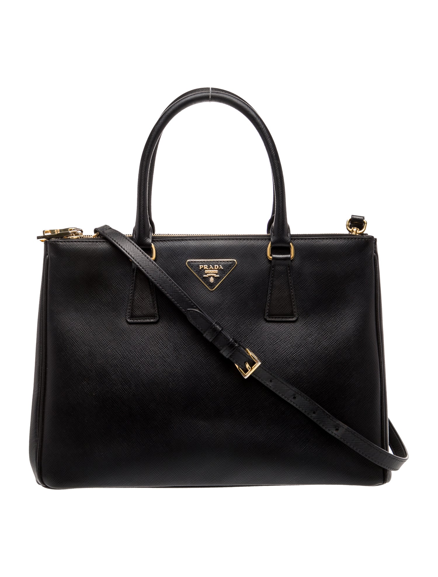 Prada Saffiano Lux Leather Galleria Double Zip Medium