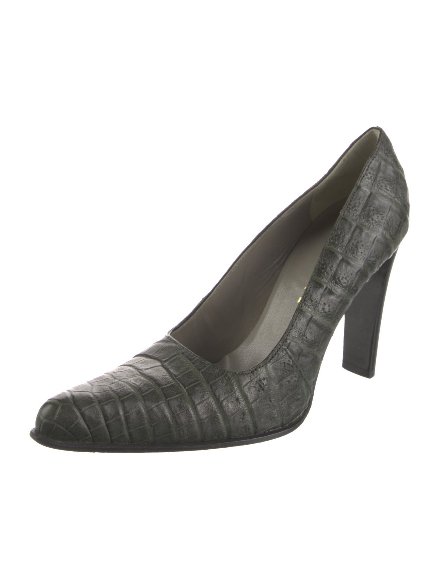 Prada Embossed Leather Pumps