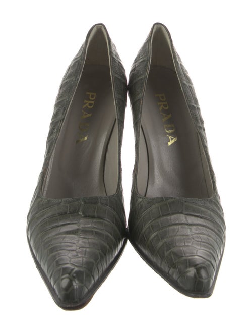 Prada Embossed Leather Pumps
