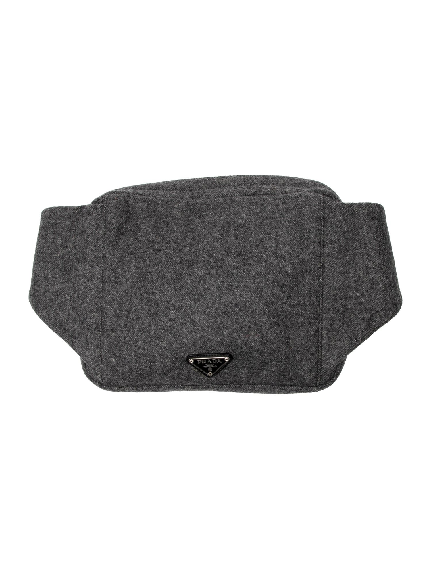 Prada Enameled Metal Triangle Feltro Vintage
