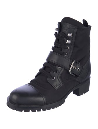 Prada Leather Combat Boots