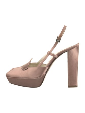 Prada Satin Slingback Pumps