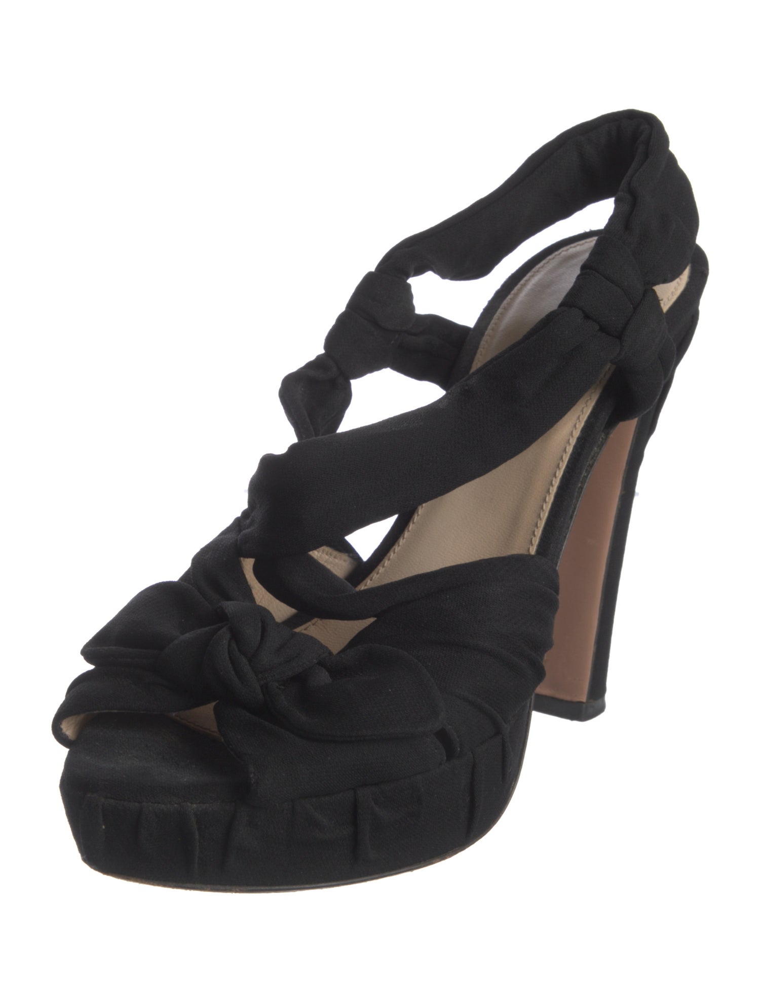 Prada Bow Accents Slingback Sandals