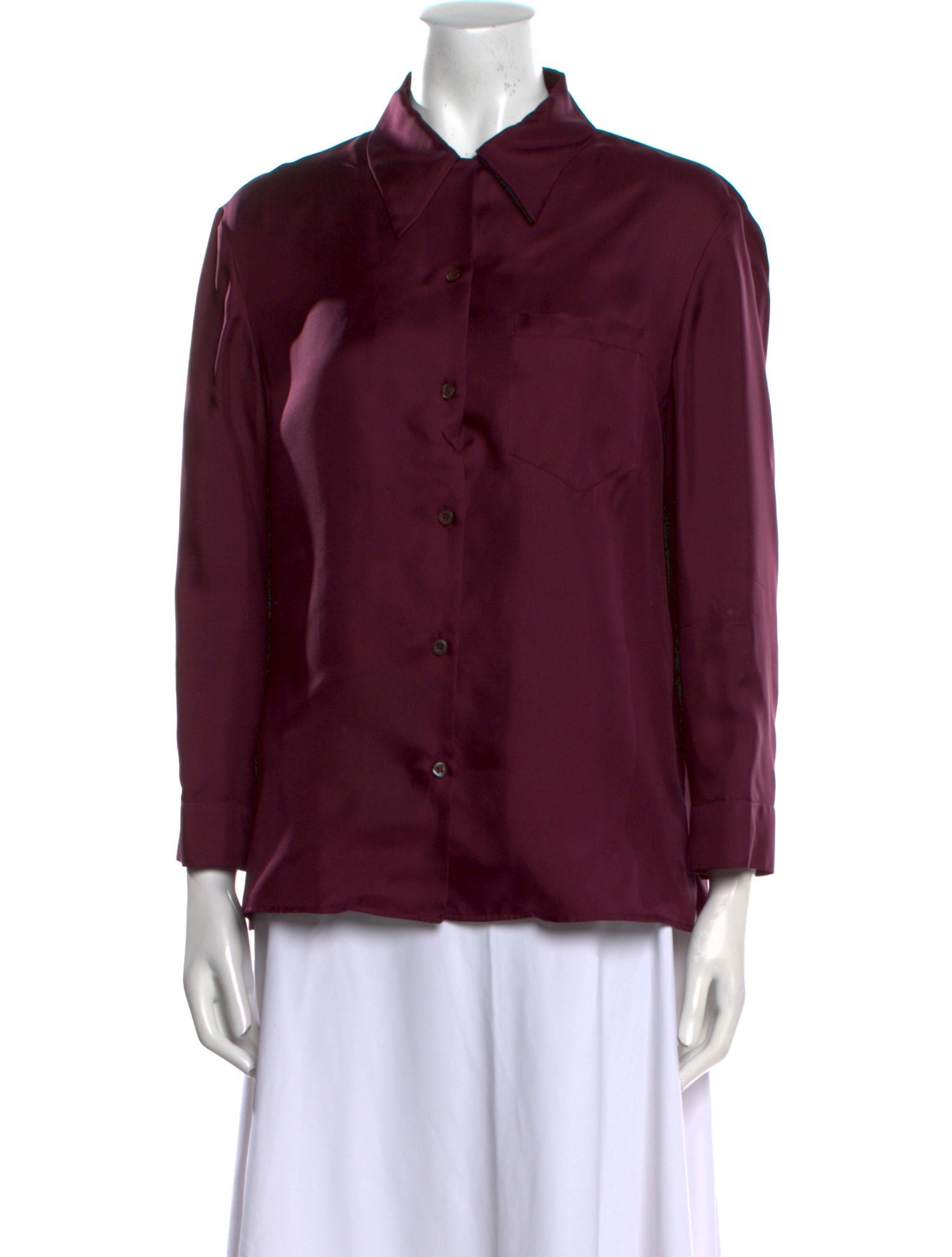 Prada 2015 Silk Button-Up Top