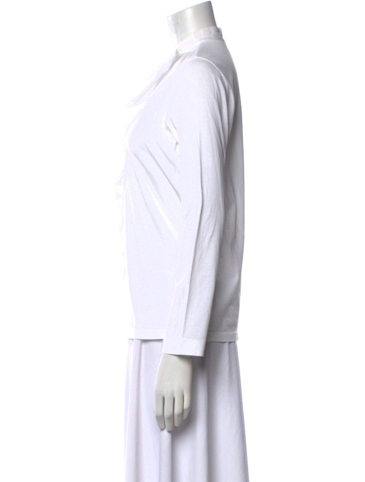 Prada 2016 Tie Neck Button-Up Top