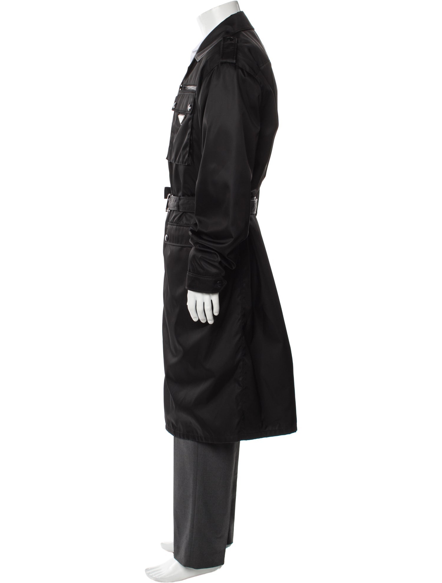 Prada 2019 Enameled Metal Triangle Coat