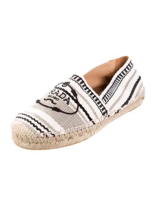 Prada Canvas Striped Espadrilles