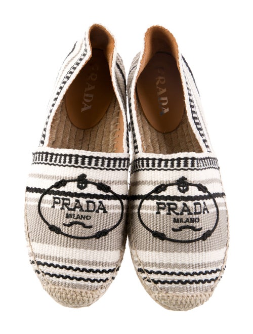 Prada Canvas Striped Espadrilles