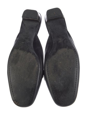 Prada Leather Chain-Link Accents Mules