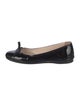 Prada Patent Leather Bow Accents Mary Jane Flats